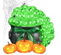 Witches Cauldron - Bubbling Witch Cauldron with Adjustable LED Lighting Spooky Effect Design | Halloween Horror Scene Decoration Prop for Tabletop Porch Shelf Fireplace Mantel Windowsill Party Home