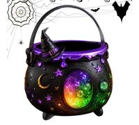 Witches Cauldron for Halloween, Spooky Battery Operated Glowing Funny Room
