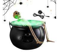 Witches Cauldron On Tripod For Yard Decorations, Decorations Indoor, Decorative Statues With String Light For Outdoor Indoor Collectors Children Adults Festival Party Living Room
