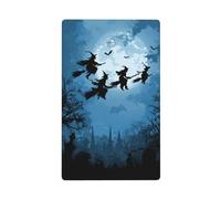 Witches Flying On Broomsticks Full Moon Single Toggle Blank Wall Plate Light Switch Cover Decorativo 1 Gang per Cucina Camera Bagno Dimensioni 11,4 x 7 cm