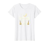 Witches Get Stuff Done Magica Motivazione al Chiaro di Luna Maglietta, Donna, Bianco, XS