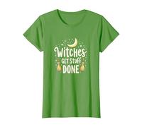 Witches Get Stuff Done Magica Motivazione al Chiaro di Luna Maglietta, Donna, Erba, 3XL