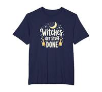Witches Get Stuff Done Magica Motivazione al Chiaro di Luna Maglietta, Uomo Taglie Grandi, Navy, 6X Tall