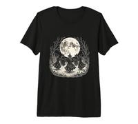 Witches Sabbath Moon Dance Gothic Vintage Forest Occult Art Maglietta Premium