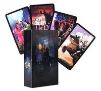Witches Tarot - Set di 78 carte tarocchi per principianti, portatili, con istruzioni (lingua italiana non garantita), con scatola colorata per giochi di carte, regalo misterioso per amici