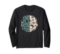 Witchey Moon Design per Donna o Uomo Stay Wild Moon Child Maglia a Manica