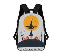 Witching Hour - Cute Halloween Witch Art Zaino Per Bambini Stampato in 3D Zaino Scolastico Per Bambini Zaini Da Viaggio Per Bambini Borse Per Libri Ad Alta Capacità Zaino Per Bambini Zainetto 17inch