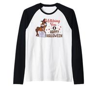 Witching You A Happy Halloween RIP Cemetary Grave Yard Fun Maglia con Maniche Raglan