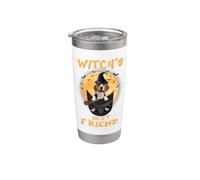 Witch's Best Friend Halloween Beagle Dog Witch In Pocket Bicchiere termico in acciaio inox doppia parete