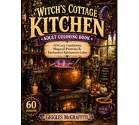 Witch's Cottage Kitchen Adult Coloring Book: 60 Cozy Cauldrons, Magical Pantries & Enchanted Kitchens to Color