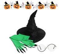 Witch's Robe - Halloween Costume For Women | Black Dress With Belt, Mystical Costume Idea, Carnival Outfit With Cape, Perfect Choice For Theme Parties, Carnivals, And Witches' Balls