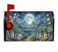 Witchy Apothecary - Coperture magnetiche per cassette delle lettere, 53 x | Giardino magico, copertura della posta della cassetta postale, farmacia alle erbe, luna piena, illustrazione botanica