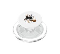 Witchy Black Cat Scopa Volante Magia Celeste PopSockets PopGrip per MagSafe