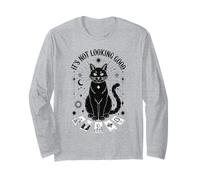 Witchy Black Gothic Cat Tarocchi Carta Divertente Cat LoVer Maglia a Manica