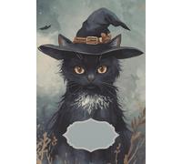 Witchy Cat Journal: Cute Watercolor Witch Hat Cat Notebook | Lined Pages for Writing, Journaling, Spellwork, or Notes