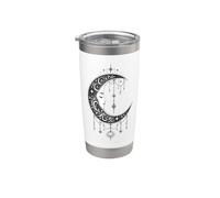 Witchy Crescent Moon Gothic Celestial Lunar Design Bicchiere termico in acciaio inox doppia parete