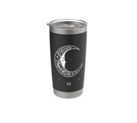 Witchy Crescent Moon Gothic Celestial Lunar Design Bicchiere termico in acciaio inox doppia parete