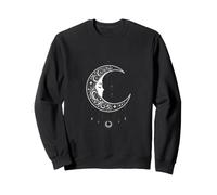 Witchy Crescent Moon Gothic Celestial Lunar Design Felpa