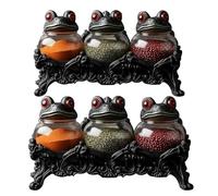 Witchy Frog Apothecary - Barattoli in vetro vintage con coperchio a forma di rana, per spezie, erbe, tè, sali da bagno e decorazioni per la casa (2)