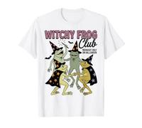 Witchy Frog Club Midnight Only On Halloween Frog Coven Maglietta