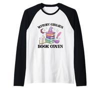 Witchy Girlies Book Coven Camicia Cappello da Strega Libri Magic Fall Maglia con Maniche Raglan