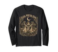 Witchy Girls Vintage Victorian Coven Luna Witchcore Magic Maglia a Manica