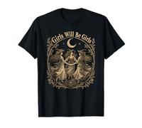 Witchy Girls Vintage Victorian Coven Luna Witchcore Magic Maglietta