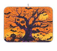 Witchy Halloween Black Bats tappetino di asciugatura dei piatti stuoie per cucina bancone cucina tappetino da cucina resistente al calore mar microfibra piatto asciugatura tappetino grande 18 x 24