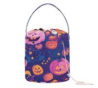 Witchy Halloween Candy Mais Crochet Bag Uncinetto Borse all'uncinetto Portatile Filato Tote per maglieria Strumento di Viaggio Accessorio