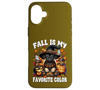Witchy Halloween Fall Is My Favorite Color Pug Halloween Custodia per iPhone 16 Plus
