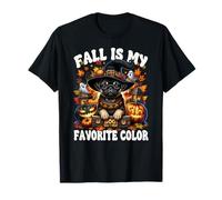 Witchy Halloween Fall Is My Favorite Color Pug Halloween Maglietta
