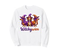 Witchy Halloween WitchyWien Dachshund Dogs in Witch Hat Felpa