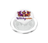 Witchy Halloween WitchyWien Dachshund Dogs In Witch Hat PopSockets PopGrip per MagSafe