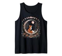 Witchy Moon Cottagecore Aesthetic Floral Fox Donne Ragazze Canotta