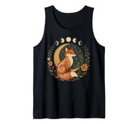 Witchy Moon Cottagecore Aesthetic Floral Fox Donne Ragazze Canotta