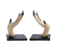 Witchy Supporto per libri a mano - Espositore per libri in resina gotica, decorazione | Supporto per libri a forma di mano per libri, supporto da scrivania occulto, oggetti di scena di Halloween