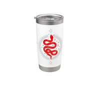 Witchy Tarocchi Serpente Accademia Oscura Estetica Celeste Boho Bicchiere termico in acciaio inox doppia parete
