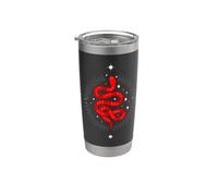 Witchy Tarocchi Serpente Accademia Oscura Estetica Celeste Boho Bicchiere termico in acciaio inox doppia parete