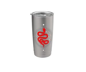 Witchy Tarocchi Serpente Accademia Oscura Estetica Celeste Boho Bicchiere termico in acciaio inox doppia parete