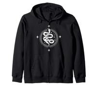 Witchy Tarocchi Serpente Accademia Oscura Estetica Celeste Boho Felpa con Cappuccio
