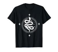 Witchy Tarocchi Serpente Accademia Oscura Estetica Celeste Boho Maglietta con Stampa Grafica Economica