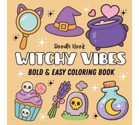 Witchy Vibes: Bold and Easy Coloring Book for Adults And Kids with Simple And Spooky Halloween Designs for Stress Relief