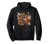 Witchy Vibes Celeste Girasole Teschio Bohemian Halloween Felpa con Cappuccio
