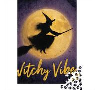 Witchy Vibes Halloween Decor Jigsaw Puzzle Impossibili 1000 Pezzi Decorazione Per La Casa. Giochi Rilassamento E Intelligence Per Adulti E Ragazzi Da 14 Anni 70x50cm/1000pcs
