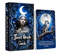 WitchyPoo Carte Oracle della foresta al chiaro di luna, mazzo di 55 carte per divinazione con messaggi di guida, opera d'arte della natura mistica, custodia e istruzioni per letture spirituali
