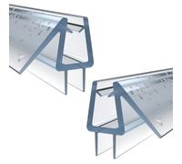 WITEN&NOCK 2 guarnizioni per doccia da 90 cm, con doppio labbro, guarnizione di ricambio per cabina doccia, guarnizione per porta doccia, spessore vetro 5-6 mm