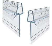 WITEN&NOCK Guarnizione doccia 2 x 100 cm per 5 mm 6 mm con labbro extra allungato, guarnizione per porta in vetro, guarnizione di ricambio impermeabile o per cabina doccia