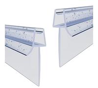 WITEN&NOCK Guarnizioni per doccia, 2 x 100 cm, con labbro extra allungato, 23 m, guarnizione di ricambio per cabina doccia da 5 a 6 mm, deflettore dell'acqua, profili di guarnizione per porta della