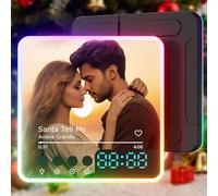 witfox Magnete da Frigorifero con Musica - Calamita Personalizzata con Fascia LED e Orologio, Targa Spotify Personalizzata per Coppie, Amici e Famiglia, Music Frigo Magnets con Foto e Canzone Spotify