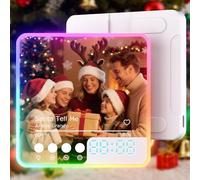 witfox Magnete da Frigorifero con Musica - Calamita Personalizzata con luce e orologio - Custom Music Frigo Magnet con Foto e Canzone Spotify - Regalo Calamite Frigorifero per Natale